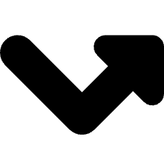 Triangle Arrow Bounce Up Right Icon from Core Solid Set