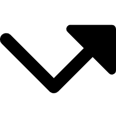 Triangle Arrow Bounce Up Right Icon from Core Remix Set