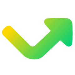 Triangle Arrow Bounce Up Right Icon from Plump Gradient Set