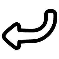 Triangle Arrow Curve Down Left Icon from Plump Line Set