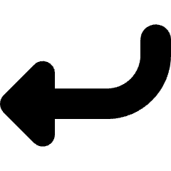 Triangle Arrow Curve Down Left Icon from Core Solid Set