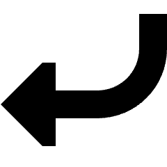 Triangle Arrow Curve Down Left Icon from Sharp Solid Set