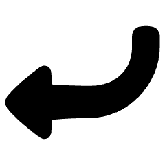 Triangle Arrow Curve Down Left Icon from Plump Solid Set