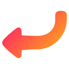 Triangle Arrow Curve Down Left Icon from Plump Gradient Set