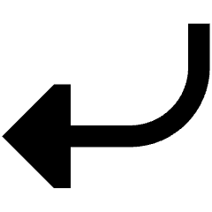 Triangle Arrow Curve Down Left Icon from Sharp Remix Set