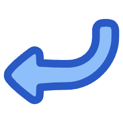 Triangle Arrow Curve Down Left Icon from Plump Duo Set