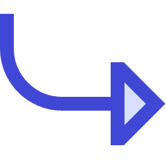 Triangle Arrow Curve Down Right Icon from Sharp Duo Set