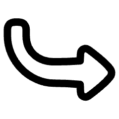 Triangle Arrow Curve Down Right Icon from Plump Line Set