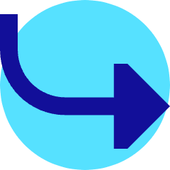Triangle Arrow Curve Down Right Icon from Sharp Pop Set