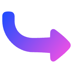 Triangle Arrow Curve Down Right Icon from Plump Gradient Set