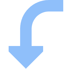 Triangle Arrow Curve Left Down Icon from Sharp Flat Set