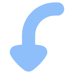Triangle Arrow Curve Left Down Icon from Flex Flat Set