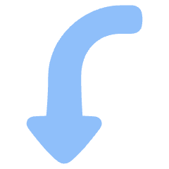 Triangle Arrow Curve Left Down Icon from Plump Flat Set