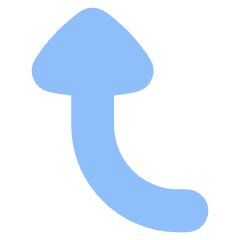 Triangle Arrow Curve Left Up Icon from Flex Flat Set