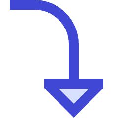 Triangle Arrow Curve Right Down Icon from Sharp Duo Set