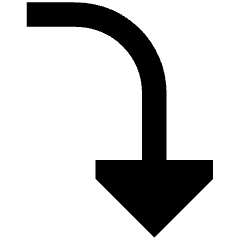 Triangle Arrow Curve Right Down Icon from Sharp Remix Set