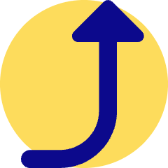 Triangle Arrow Curve Right Up Icon from Core Pop Set