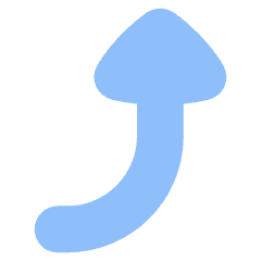 Triangle Arrow Curve Right Up Icon from Flex Flat Set