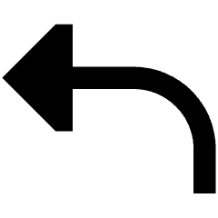 Triangle Arrow Curve Up Left Icon from Sharp Remix Set