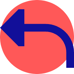 Triangle Arrow Curve Up Left Icon from Sharp Pop Set