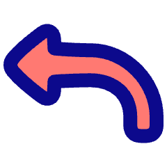 Triangle Arrow Curve Up Left Icon from Plump Pop Set