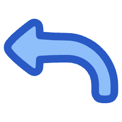 Triangle Arrow Curve Up Left Icon from Plump Duo Set