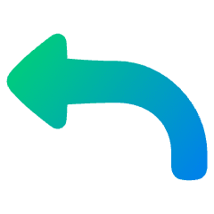 Triangle Arrow Curve Up Left Icon from Plump Gradient Set