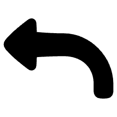 Triangle Arrow Curve Up Left Icon from Plump Solid Set