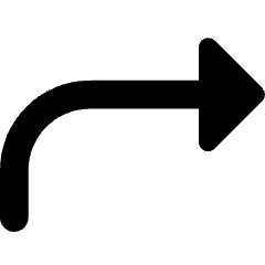 Triangle Arrow Curve Up Right Icon from Core Remix Set