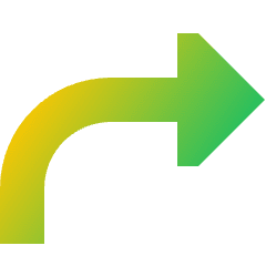 Triangle Arrow Curve Up Right Icon from Sharp Gradient Set