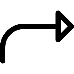 Triangle Arrow Curve Up Right Icon from Core Line Set