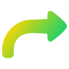 Triangle Arrow Curve Up Right Icon from Plump Gradient Set
