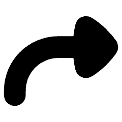 Triangle Arrow Curve Up Right Icon from Flex Solid Set