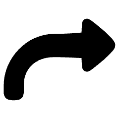 Triangle Arrow Curve Up Right Icon from Plump Solid Set