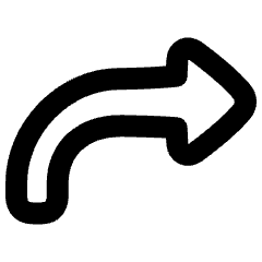 Triangle Arrow Curve Up Right Icon from Plump Remix Set