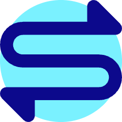 Triangle Arrow Curvy Both Direction 1 Icon from Core Pop Set