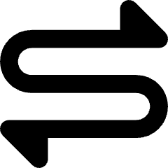 Triangle Arrow Curvy Both Direction 1 Icon from Core Solid Set