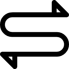 Triangle Arrow Curvy Both Direction 1 Icon from Core Line Set