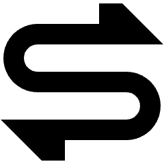 Triangle Arrow Curvy Both Direction 1 Icon from Sharp Solid Set