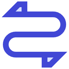 Triangle Arrow Curvy Both Direction 2 Icon from Sharp Duo Set