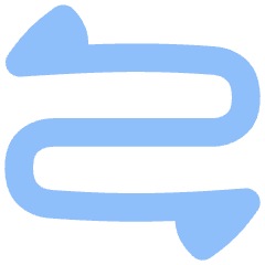Triangle Arrow Curvy Both Direction 2 Icon from Flex Flat Set