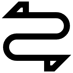 Triangle Arrow Curvy Both Direction 2 Icon from Sharp Line Set