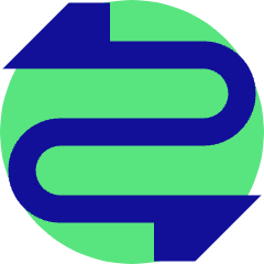 Triangle Arrow Curvy Both Direction 2 Icon from Sharp Pop Set