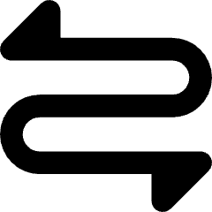 Triangle Arrow Curvy Both Direction 2 Icon from Core Solid Set