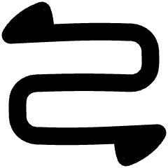 Triangle Arrow Curvy Both Direction 2 Icon from Plump Solid Set