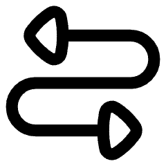 Triangle Arrow Curvy Both Direction 3 Icon from Flex Line Set