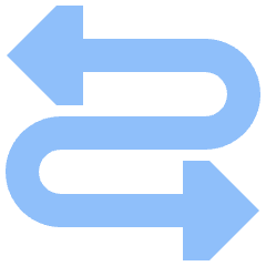 Triangle Arrow Curvy Both Direction 3 Icon from Sharp Flat Set