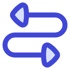 Triangle Arrow Curvy Both Direction 3 Icon from Flex Duo Set
