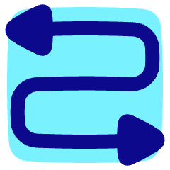 Triangle Arrow Curvy Both Direction 3 Icon from Plump Pop Set