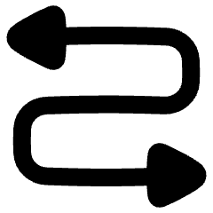 Triangle Arrow Curvy Both Direction 3 Icon from Plump Remix Set